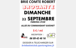 BROCANTE 22 SEPTEMBRE